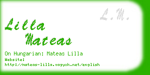 lilla mateas business card